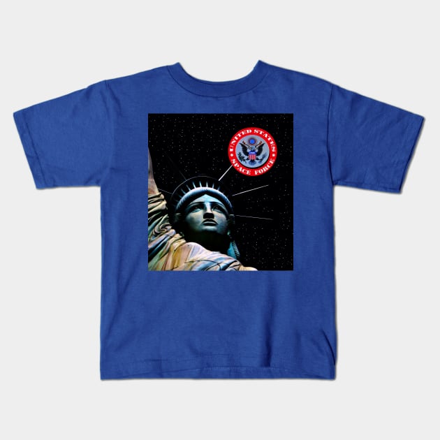 USSF and lady liberty Kids T-Shirt by dltphoto